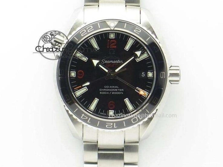 0227 Comfortable Planet Ocean 43.5mm SS VSF 1:1 Best Edition Black Orange Bezel Gray Dial on Nylon Strap A8900 Super Clone V 7730